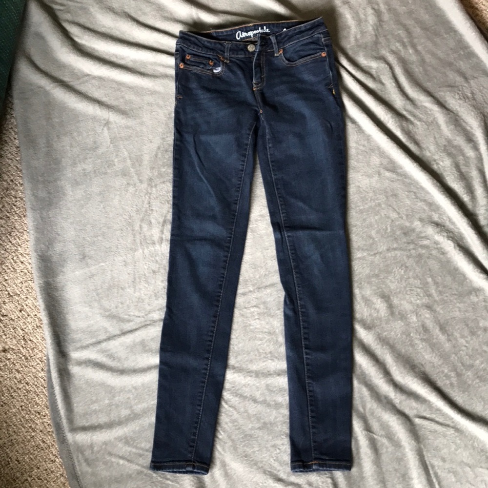 Aeropostale dark wash skinny jeans